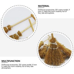 8pcs Mini Brooms Wizard Flying Broom Miniature Brooms for Crafts