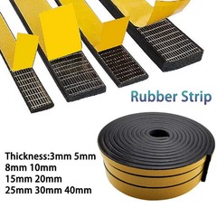 Self Adhesive Rubber Strip EPDM Adhesive Backed Foam Sponge Strip Thick 3mm-40mm