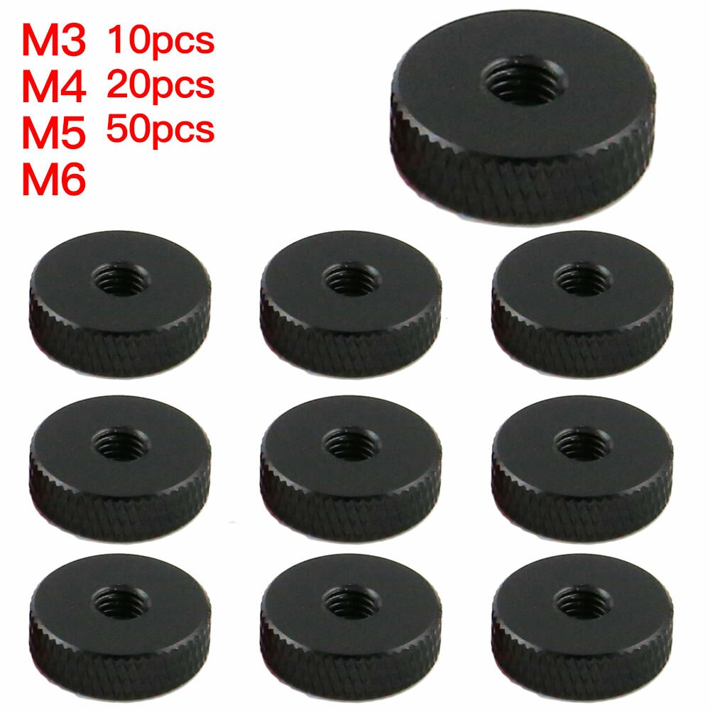 10pc M3 M4 M5 M6 Metric Adjust Leveling Knurled Thumb Nut Round Flat Nuts DIN467