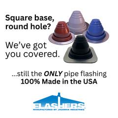 Flashers White EPDM Square Metal Roof Pipe Flashing Boot (Size#1-9) Made in USA
