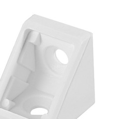 20 x20 x17.5mm 2 Holes Plastic Corner Braces Angle Brackets White 50 Pcs.