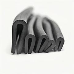 Black Rubber U-Shaped Edge Guard Decorative Sealing Door Table Edging Protector