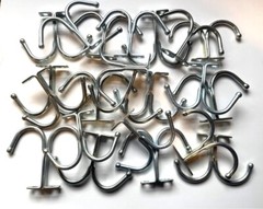 22 – DOUBLE COAT HOOK FOR LOCKER, COAT ROOM 2-1/4” TALL, 3-1/4” WIDE, Chrome