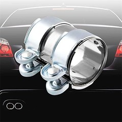 2 inch Hardware Exhaust Clamp, Lap Joint+Bolts Band Flanges Clamp Stainless