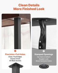 Vevor Adjustable Table Legs 24-40 In Square Steel Furniture Legs 1200 Lbs Max
