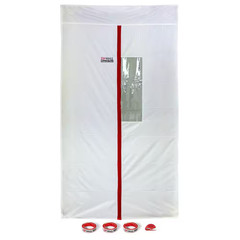 48 In. X 87 In. Reusable Adhesive Zippers Magnetic Dust Barrier Door with Double
