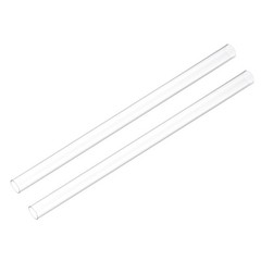 2pcs Rigid Round Clear Tubing 12mm(4/9″) ID x 15mm(9/16″) OD x 1Ft(305mm) Length