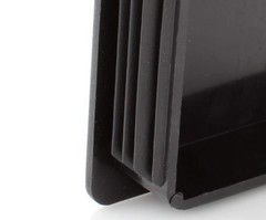10 x fin plugs square tube 16 x 16 mm square anthracite end caps plastic