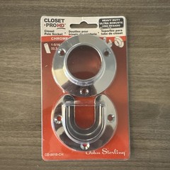 Knape & Vogt CD-0010-CH Closet Pro HD Heavy Duty Chrome Pole Socket