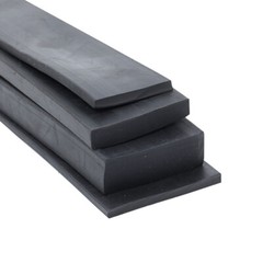 Black Solid NBR Nitrile Rubber Rectangle Sealing Strip Absorption Cushioning