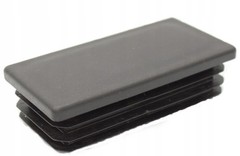 10x Louver Plugs Rectangle Tube 20x24mm Rectangle Black End Caps Plastic