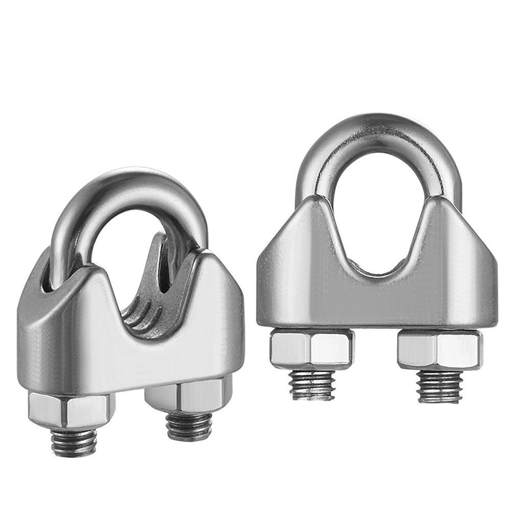 2/3/4/5/6/8/10/12/14/1618/20-32mm Wire Rope Grips Steel Cable Grip Clamp U Bolt