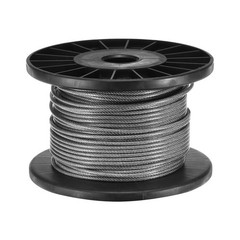 1/8″ (3mm) 150ft 304 Stainless Steel Cable Wire Rope 7 x 7 Strands PVC Coated