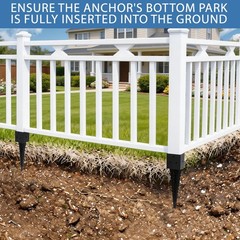 2 Pcs 4″x4″ Fence Post Anchor Ground Spike â€“ Heavy Duty 16″ Metal Post Base (