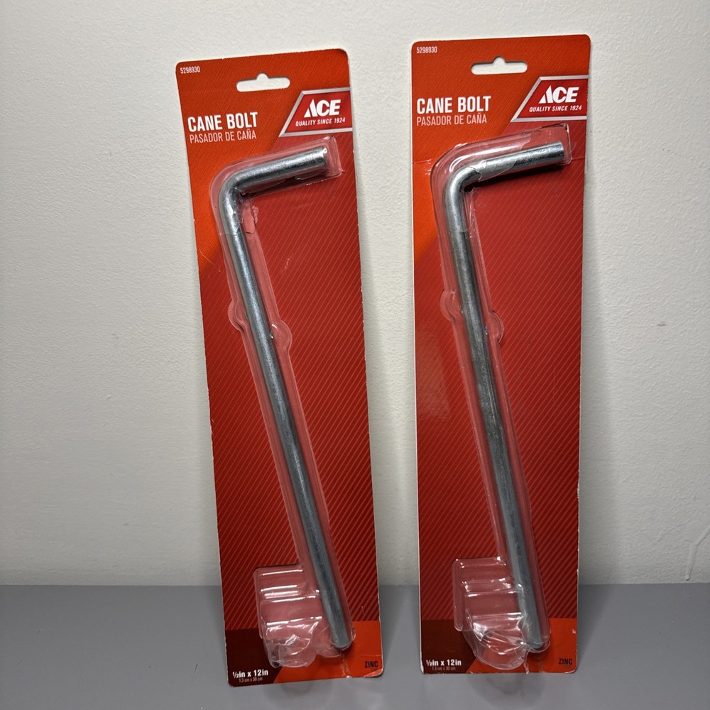 Ace Cane Bolt Zinc (2-pack) Gate, 1/2″ X 12″ Replacement – BRACKET NOT INCLUDED