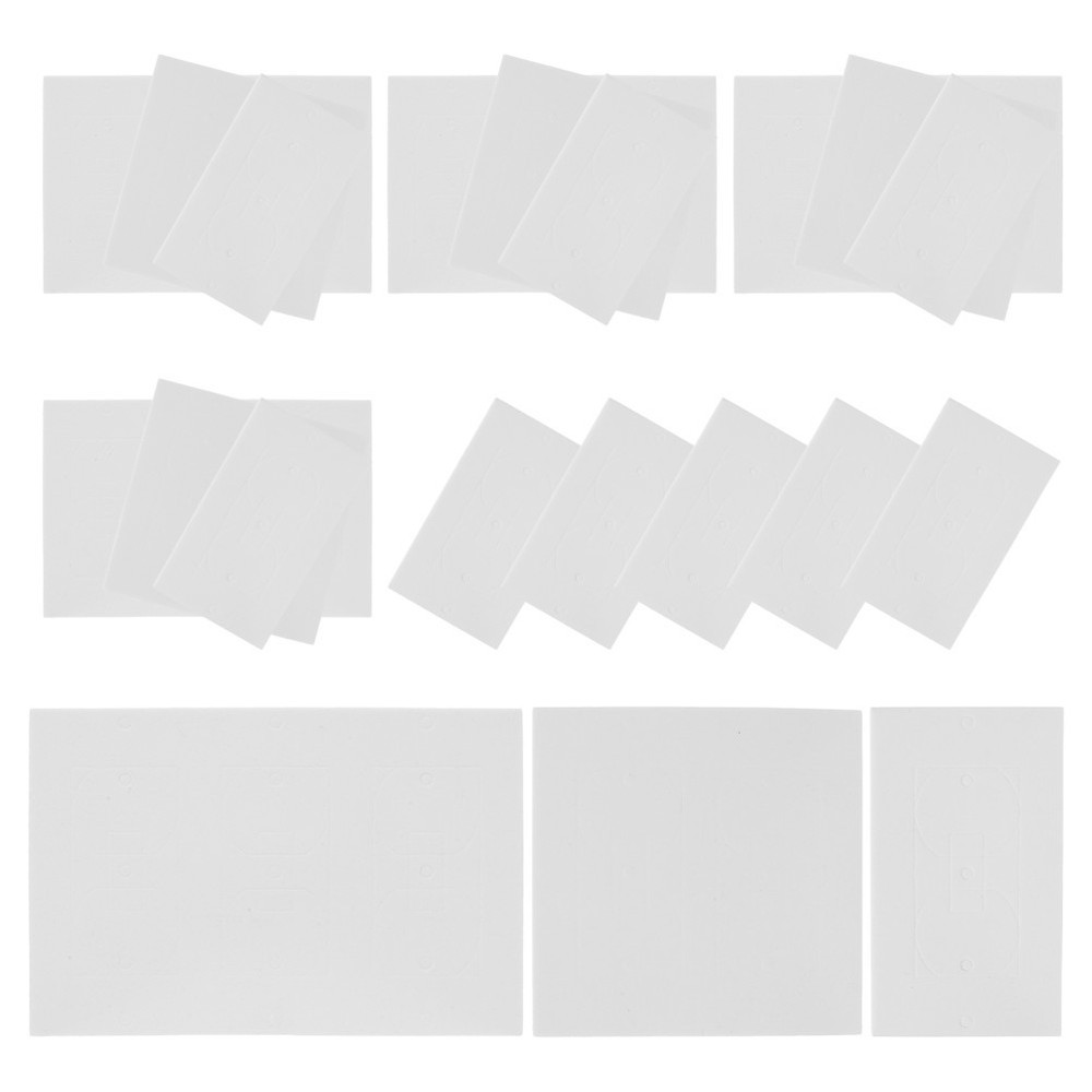 20Pcs White Eva Outlet Insulation Pads with Thermal Protection for Switch Use