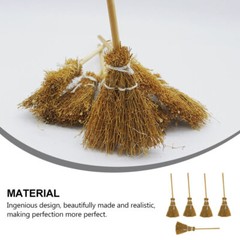 8pcs Mini Brooms Wizard Flying Broom Miniature Brooms for Crafts
