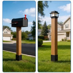 2 Pcs 4″x4″ Fence Post Anchor Ground Spike â€“ Heavy Duty 16″ Metal Post Base (