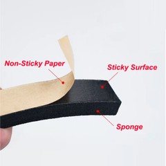 EPDM Rubber Self Adhesive Backed Foam Sponge Strip Roll Sheet Tape Sticky Seal