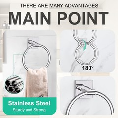 Soaez Polished Chrome Bathroom Hardware Accessories Towel Bar Set 10 Pieces