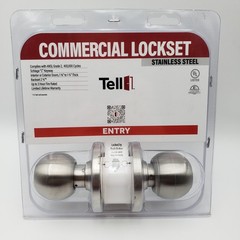 Satin Stainless-Steel Entry Ball Knob Lock – CL100008