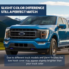 Front Tow Hooks Covers for Ford F150 2004-2025 Hitch Cover Anti-Fading Compatibl
