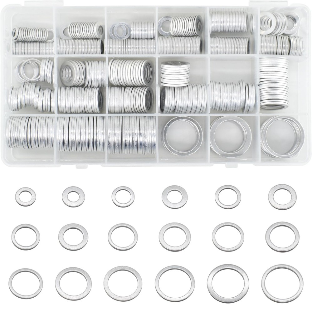540pcs Crush Washer Oil Drain Plug, Automotive Drain Plug Gaskets, Automotive…