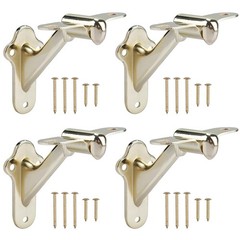 4 Pack 3 Inch Heavy Duty Handrail Stair Brackets for Stairways Railing w/ Screws