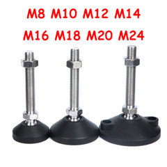 M8~24 304 Stainless Steel Furniture Feet In Height Tilting Feet Adjustable Nylon