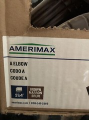 10X New Amerimax 3X4 Brn Aluminum A-Elbow Aluminum Made In USA Gutter Elbow