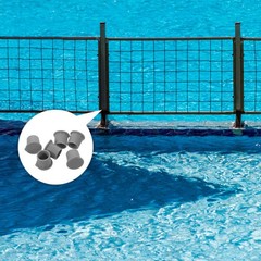 20pcs Pool Fence Hole Caps with Pull Tab – Low Profile Press-Fit Polypropylene