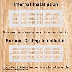 Rectangular Ventilation Grille for Aluminum Alloy (250x60mm, White)