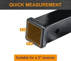 2 Inch Trailer Hitch Cover, Rubber Receiver Tube Cap Plug for Class 3/4/5 Hitche