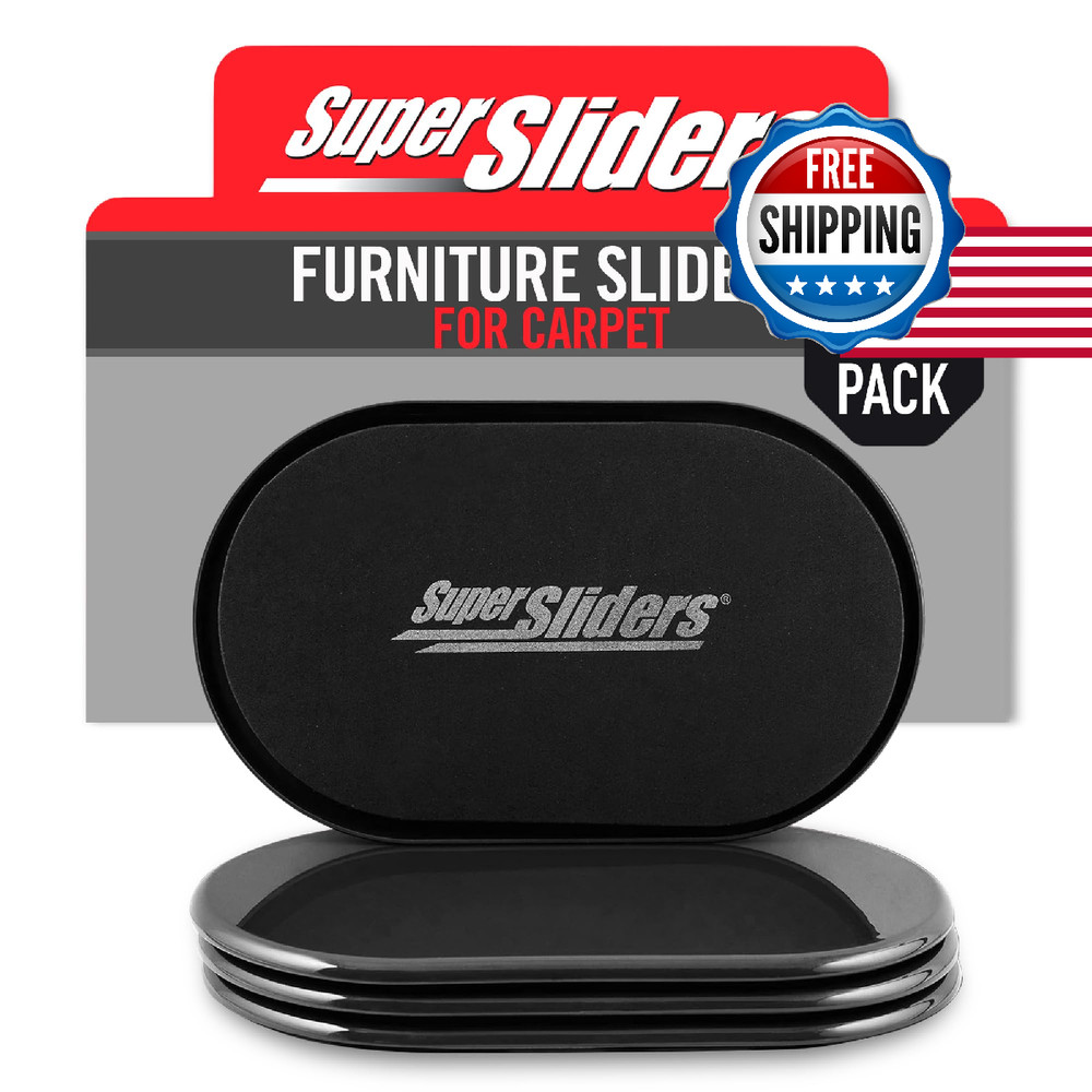 Super Sliders 5-3/4 X 9-1/2 Xl Oval Reusable Furniture Sliders For Carpet
