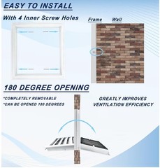 New 2pk, 12″*18″ Gable Vent, Aluminum Alloy Wall Vent Shed Vents with Removable
