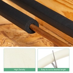 Insulating foam pipe for pipes 18mm ID 30mm OD 1m length pipe white