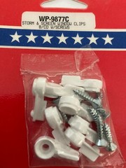 United States Hardware 5/32 In. x 15/16 In. White Storm & Screen Clip (8 Count)