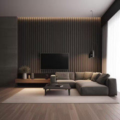 12.6 In. X 106 In. X 0.8 In. Acoustic Vinyl Wall Cladding Siding Board in Dark C