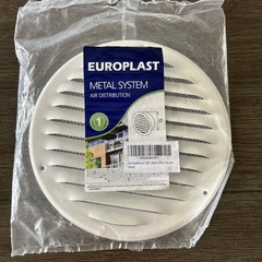 Europlast 6” White Metal Round Air Vent Grille with Fly Screen Flat Duct Cover