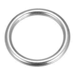316 Stainless Steel Round Ring Welded O-Rings 40mm(1.57″) ID 6mm Thick