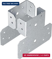 4 Pcs 4×4 T Shaped Post to Beam Connector, Pergola Cap Bracket for Wood | 16 Gau