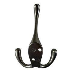 3 Designer Impressions Satin Nickel Heavy Duty Coat & Hat Hook #58005SN NEW