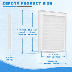 12″ X 18″ Aluminum Alloy Gable Vent, Never Rust Gable Vents for Shed