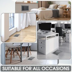 Fumete 2 Pcs 6 x 10” Grey Floor Vent Covers Heavy Duty Floor Register Metal …