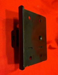 National N109-001 Heavy-Duty Black Flip Gate Latch, Left Plate & Hardware Only