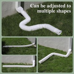 1 Pack Flexible Gutter Downspout Extensions Extendable from 21″ to 67″, Downs…