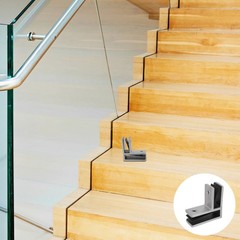 2 Pcs Glass Railing Accessories Deck Clamp Cabinet Clips Hardware