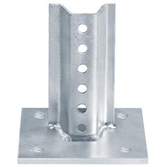 1 PCS U-Channel Sign Post Anchor Base 2 lb/ft Posts Surface Mount Bracket Tool