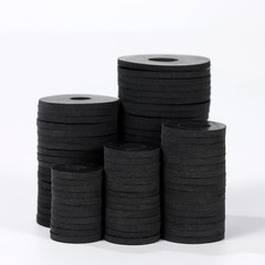 120Pcs Flat Rubber Washers Assortment 30 millimeters, Black