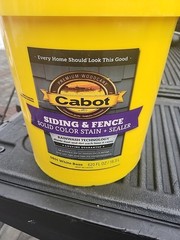 Cabot 0801 5gal White-Base Solid Color Acrylic Siding Stain-1PK